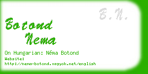 botond nema business card