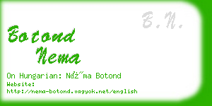 botond nema business card